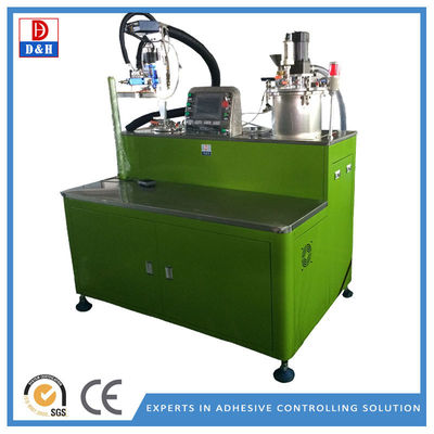 Digital display fluid dispensing semi-automatic industrial precision dispenser 2 part resin mixing machine with hand gun