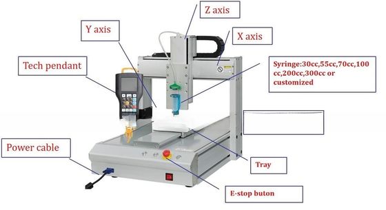 3 axis automatic desktop dispenser liquid syringe glue dispensing robot portable glue applicator